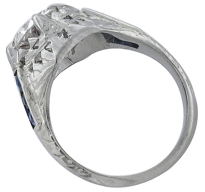 Antique 0.96ct Diamond Engagement Ring