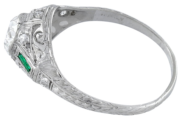 Antique 0.96ct Diamond Engagement Ring