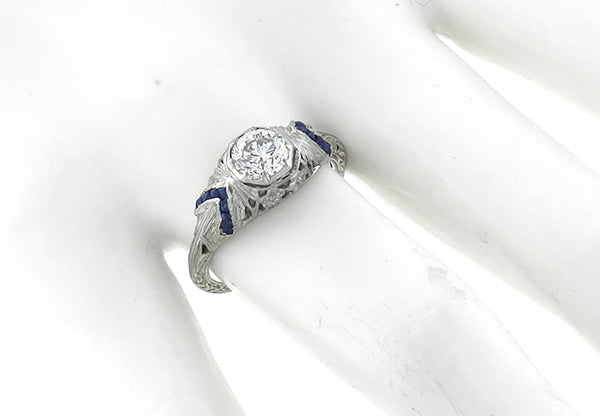 Antique 0.97ct Diamond Engagement Ring