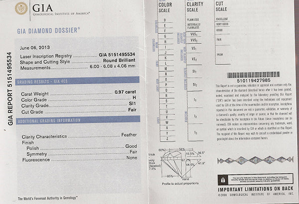 Antique 0.97ct Diamond Engagement Ring