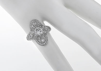 Antique 0.99ct Center Diamond Ring