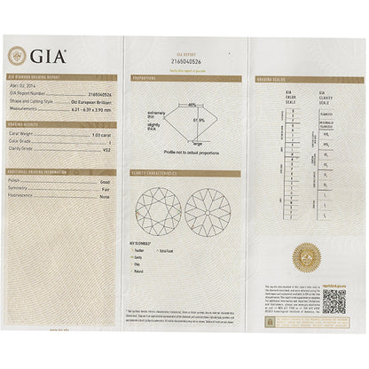 Antique 1.00ct Diamond Engagement Ring