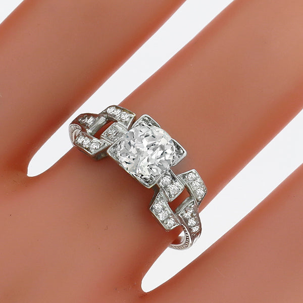 Antique 1.00ct Diamond Engagement Ring