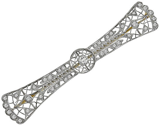 Antique 1.00ct Diamond Pin