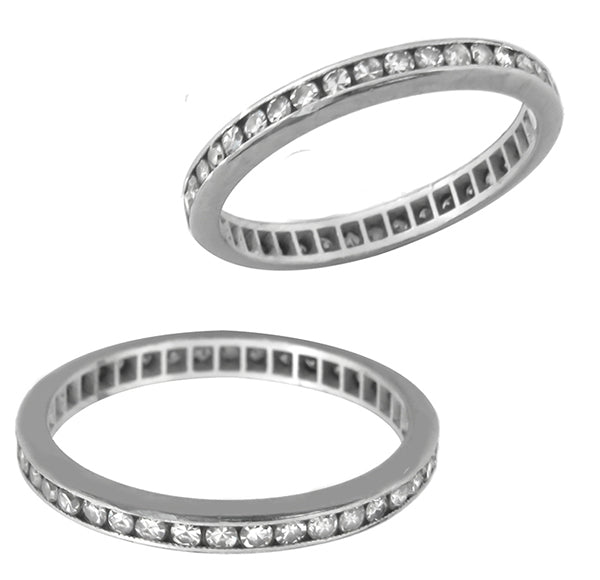 Antique 1.00ct Diamond Platinum Eternity Band