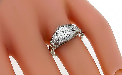 Antique 1.01ct Diamond Engagement Ring