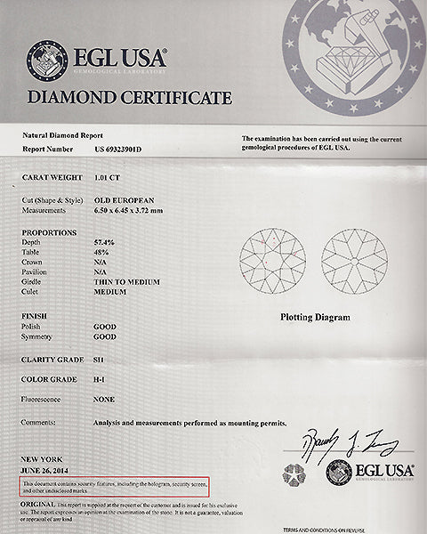 Antique 1.01ct Diamond Engagement Ring