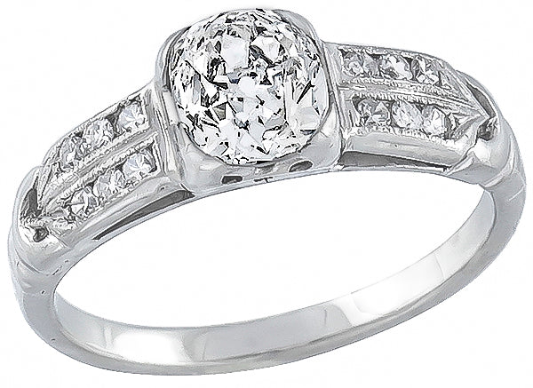 Antique 1.03ct Diamond Engagement Ring