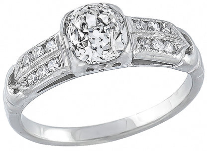 Antique 1.03ct Diamond Engagement Ring