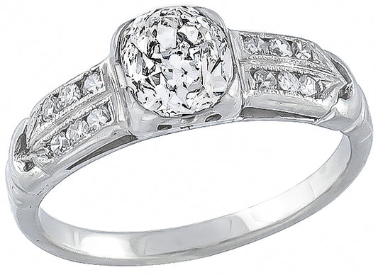 Antique 1.03ct Diamond Engagement Ring