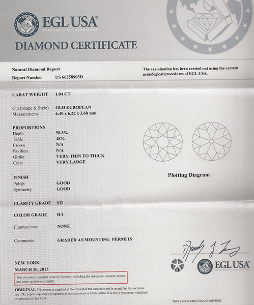 Antique 1.04ct Diamond Engagement Ring