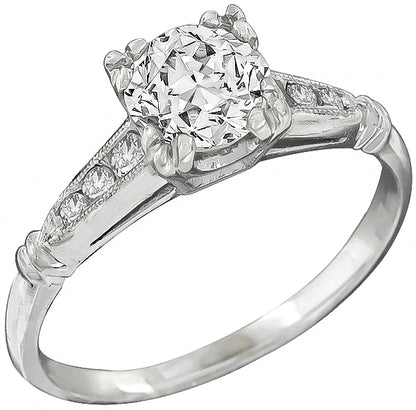 Antique 1.06ct Diamond Engagement Ring