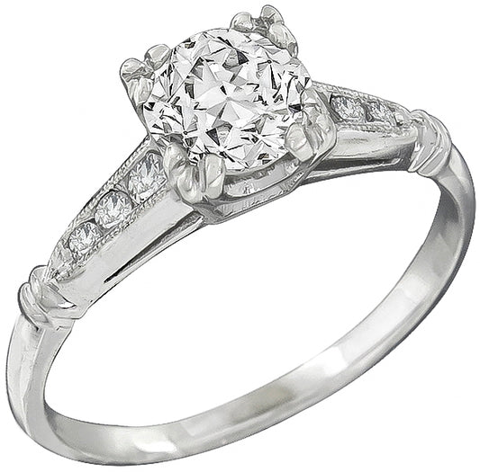 Antique 1.06ct Diamond Engagement Ring
