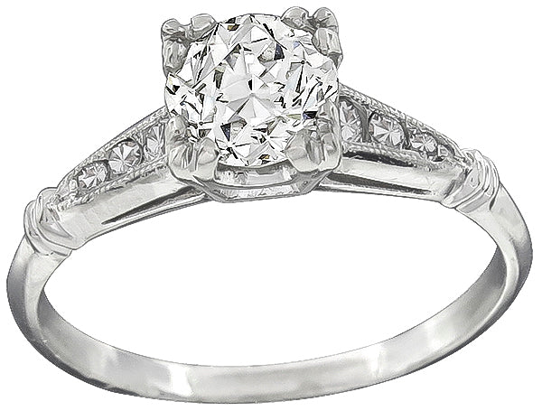 Antique 1.06ct Diamond Engagement Ring
