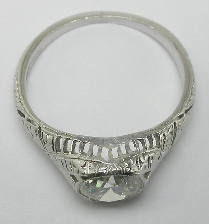 Antique 1.06ct Diamond Platinum Engagement Ring