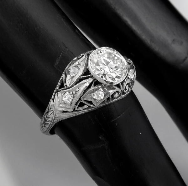 Antique 1.11ct Diamond Engagement Ring