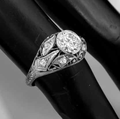 Antique 1.11ct Diamond Engagement Ring