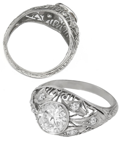 Antique 1.11ct Diamond Engagement Ring