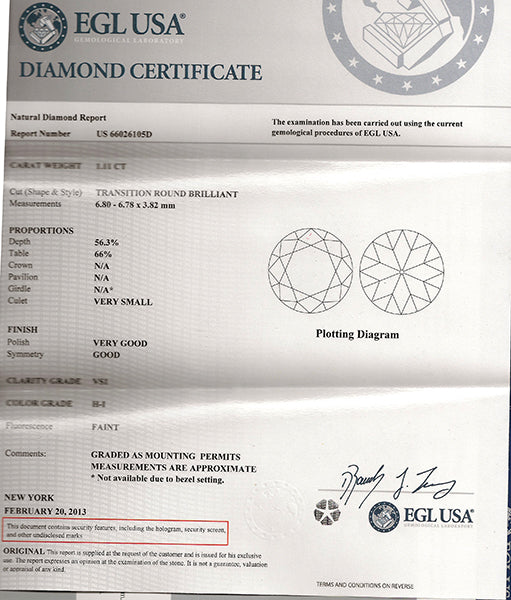 Antique 1.11ct Diamond Engagement Ring