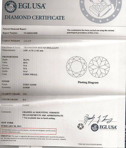 Antique 1.11ct Diamond Engagement Ring