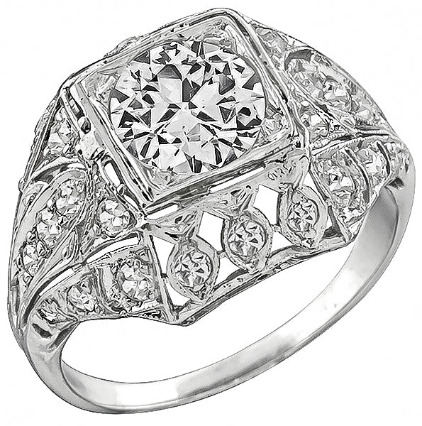 Antique 1.25ct Diamond Engagement Ring