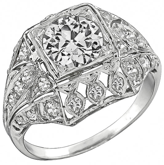 Antique 1.25ct Diamond Engagement Ring