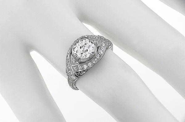 Antique 1.27ct Diamond Engagement Ring