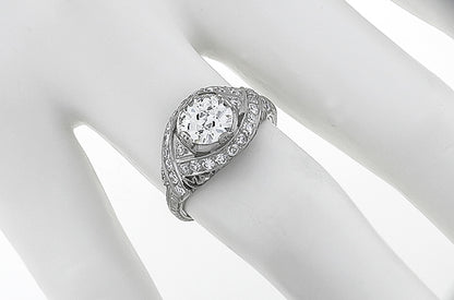 Antique 1.27ct Diamond Engagement Ring