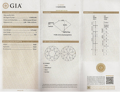 Antique 1.27ct Diamond Engagement Ring