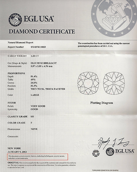 Antique 1.28ct Diamond Engagement Ring