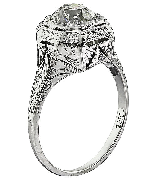 Antique 1.31ct Diamond Engagement Ring