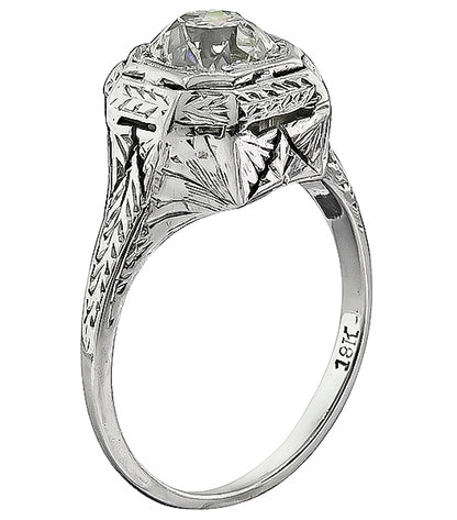 Antique 1.31ct Diamond Engagement Ring