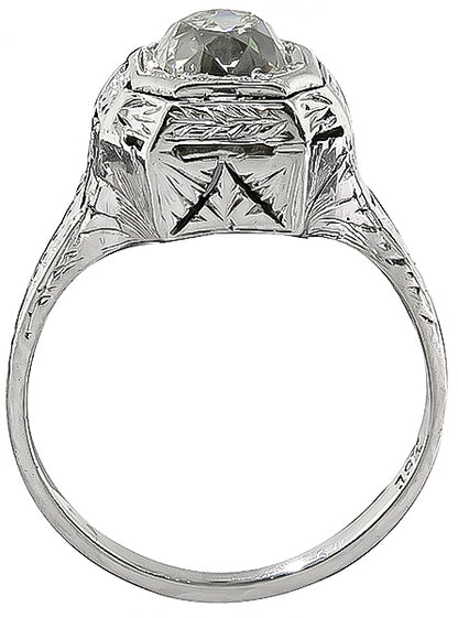 Antique 1.31ct Diamond Engagement Ring