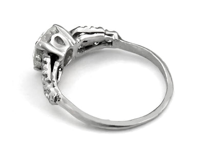 Antique  1.32ct Diamond Platinum Engagement Ring