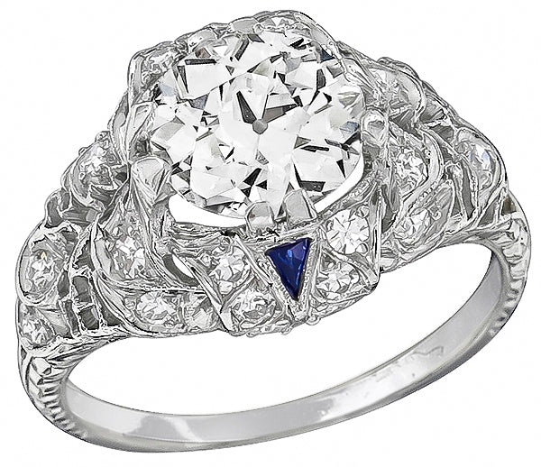 Antique 1.50ct Diamond Engagement Ring