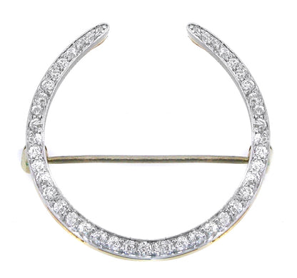 Antique 1.50ct Diamond Gold Horseshoe Pin