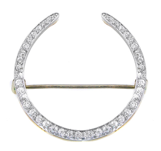 Antique 1.50ct Diamond Gold Horseshoe Pin