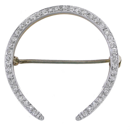 Antique 1.50ct Diamond Gold Horseshoe Pin