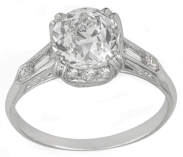 Antique 1.76ct Diamond Engagement Ring