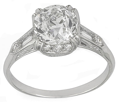 Antique 1.76ct Diamond Engagement Ring