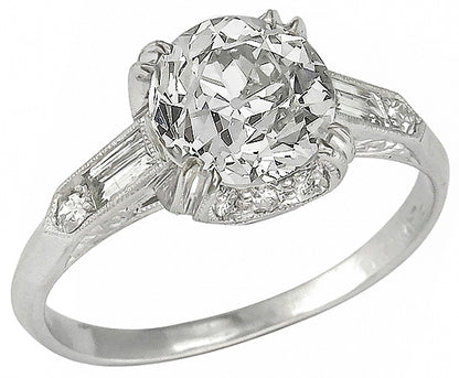 Antique 1.76ct Diamond Engagement Ring