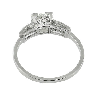 Antique 1920s 0.75ct Old Mine Cut Diamond Platinum Engagement Ring
