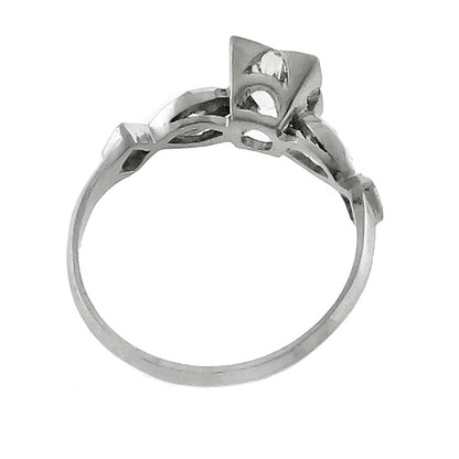 Antique 1920s 0.87ct Old Mine Cut Diamond Platinum Engagement Ring