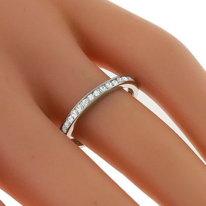 Antique 1920s 0.90ct Round Brilliant Diamond Eternity Platinum Wedding Band