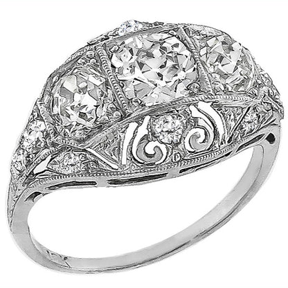 Antique 2.00ct Diamond Gold Ring