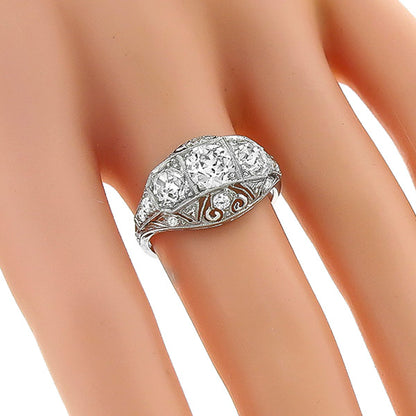 Antique 2.00ct Diamond Gold Ring