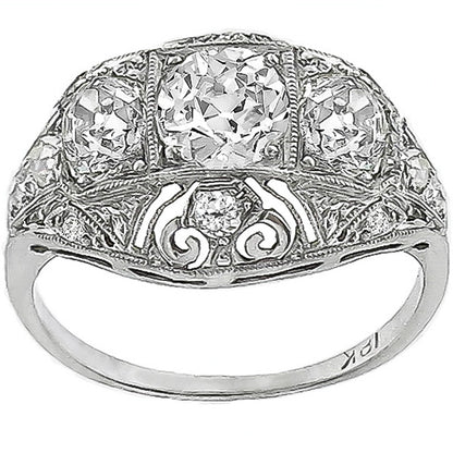 Antique 2.00ct Diamond Gold Ring