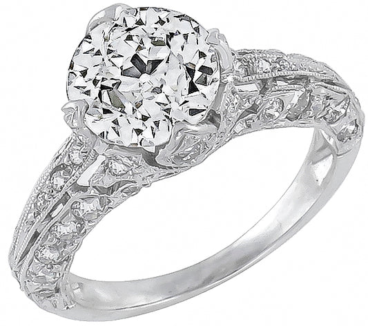 Antique 2.01ct Diamond Engagement Ring