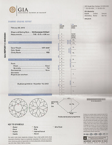 Antique 2.01ct Diamond Engagement Ring