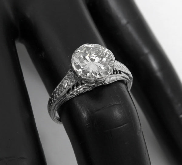 Antique 2.19ct Diamond Engagement Ring